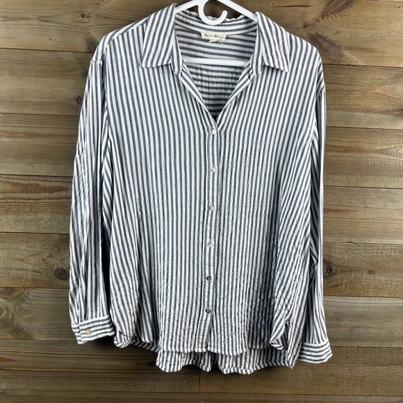 Jane and Delancey Tops - Jane & Delancey Womens Shirt Long Sleeve‎ Button Up Striped Size Large